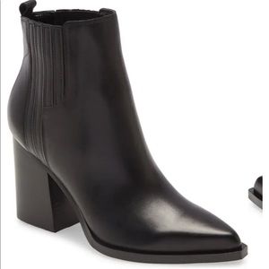Marc Fisher LTD Oshay Black Leather Booties
